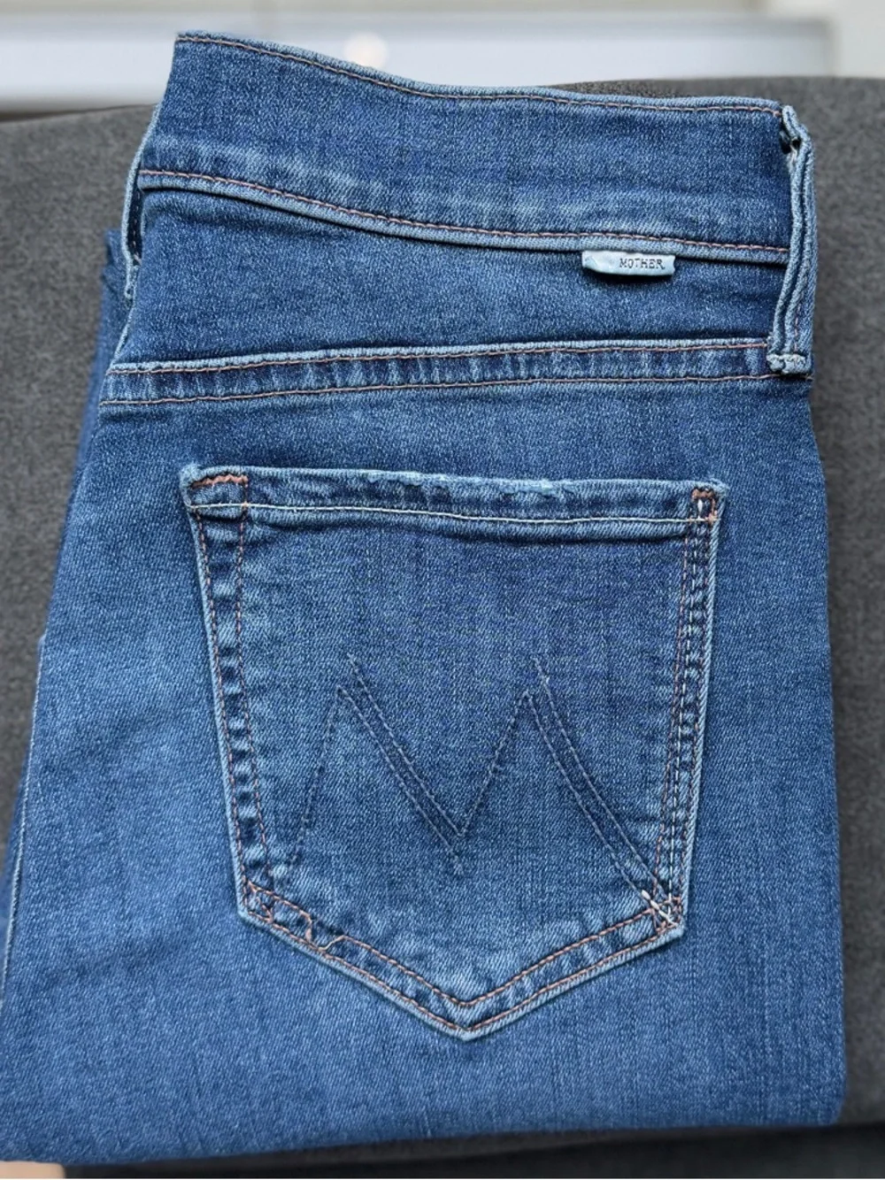 MOTHER The Outsider Ankle High Rise Jeans Blue “Walking on Coals” Size 27 - Picture 6 of 16